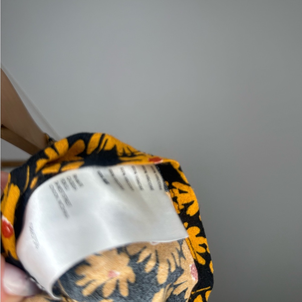 Free People Electric Daisy Mini Dress Yellow Black boho sleeveless - Picture 9 of 10